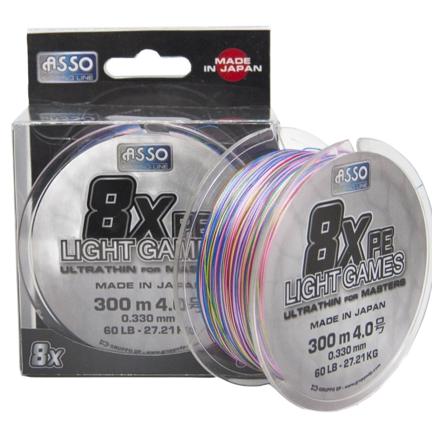 ASSO 8x LIGHT GAMES 1.2PE 300M MULTICOLOR