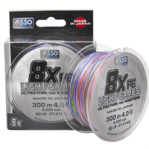 ASSO 8x LIGHT GAMES 1.5PE 300M MULTICOLOR