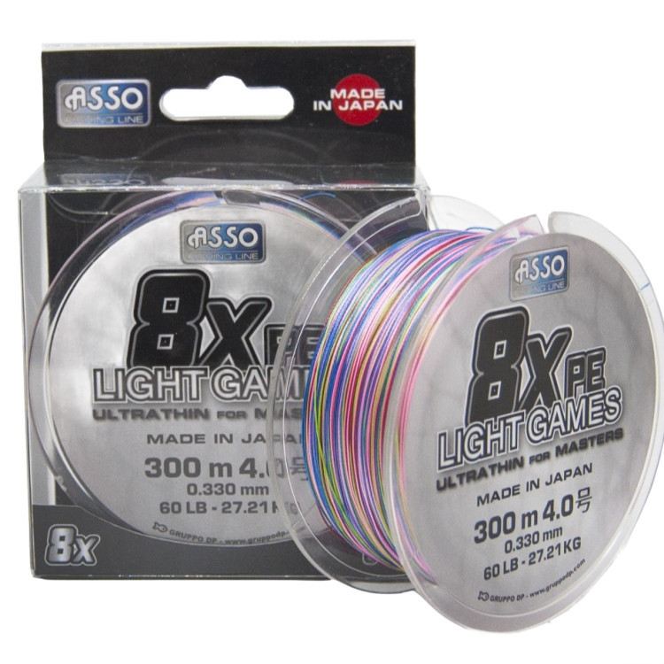 ASSO 8x LIGHT GAMES 2PE 300M MULTICOLOR