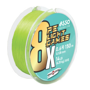 ASSO 8x LIGHT GAMES 4.0PE 150M FLUO GREEN
