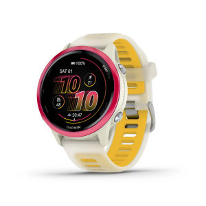 Forerunner® 570 - 42мм - Forerunner® 570 - 42мм - Raspberry Aluminium с Translucent Bone/Mango каишка
