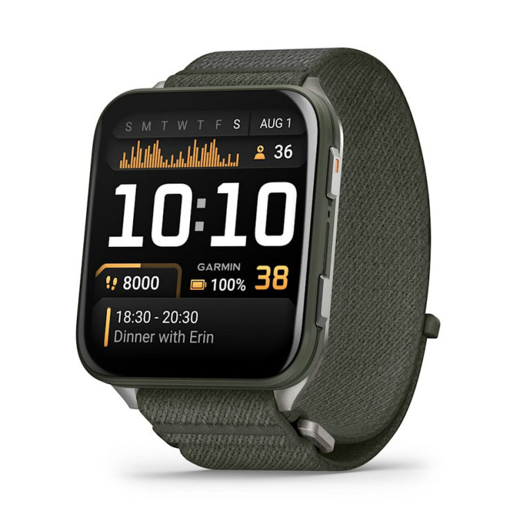 Venu® X1 - Venu® X1 -  Moss с Titanium заден капак и Moss ComfortFit найлонова каишка