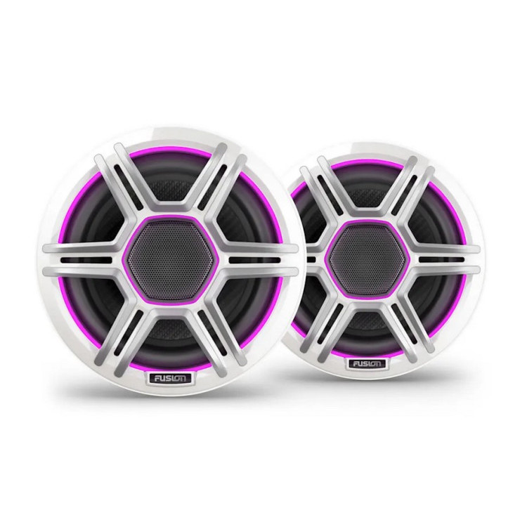 Fusion Apollo™ високоговорители - 7,7" LED морски високоговорители със спортни бели решетки