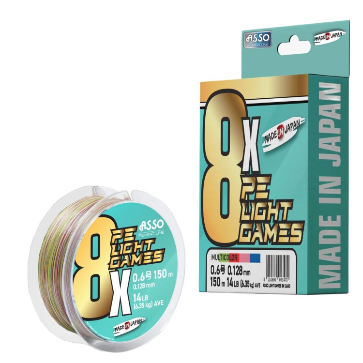 ASSO 8x LIGHT GAMES 1.2PE 300M MULTICOLOR